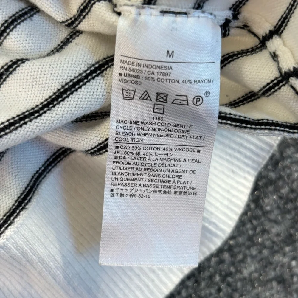 Banana Republic Crewneck Sweater - White and Navy Stripes - Picture 3 of 6